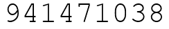 Число 941471038.