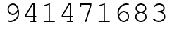 Число 941471683.