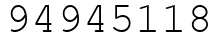 Число 94945118.