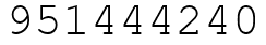 Число 951444240.