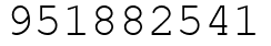 Число 951882541.