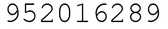 Число 952016289.