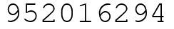 Число 952016294.