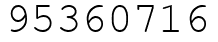 Число 95360716.