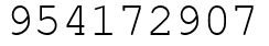Число 954172907.
