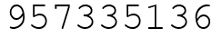 Число 957335136.