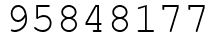 Число 95848177.