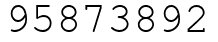 Число 95873892.