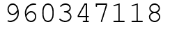 Число 960347118.