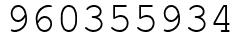 Число 960355934.
