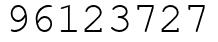 Число 96123727.
