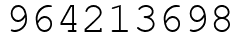 Число 964213698.