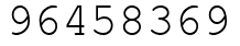 Число 96458369.