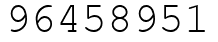 Число 96458951.