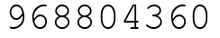 Число 968804360.