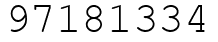 Число 97181334.
