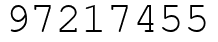Число 97217455.