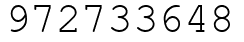Число 972733648.