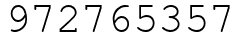 Число 972765357.