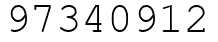 Число 97340912.