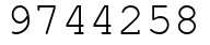 Число 9744258.