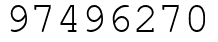 Число 97496270.
