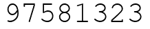 Число 97581323.