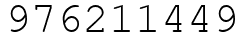 Число 976211449.