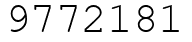 Число 9772181.
