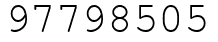 Число 97798505.