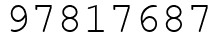 Число 97817687.