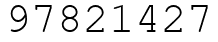 Число 97821427.
