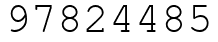 Число 97824485.