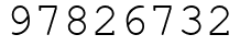 Число 97826732.