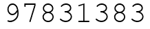 Число 97831383.