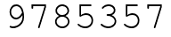 Число 9785357.