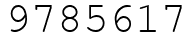 Число 9785617.