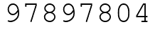 Число 97897804.
