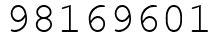 Число 98169601.