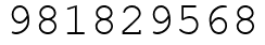 Число 981829568.