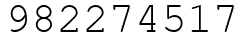 Число 982274517.