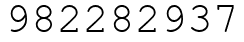 Число 982282937.