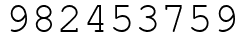 Число 982453759.