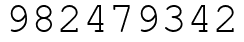 Число 982479342.