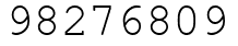 Число 98276809.
