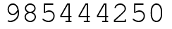 Число 985444250.