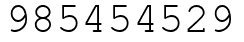 Число 985454529.