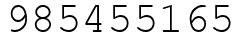 Число 985455165.