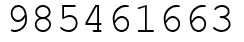 Число 985461663.