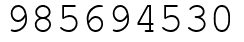 Число 985694530.